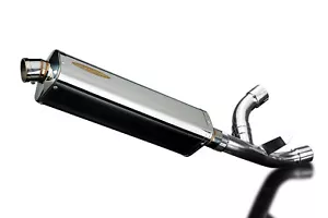 Escape silenciador triple ovalado de acero inoxidable Delkevic sin cordones Ducati Supersport 939 17 - Imagen 1 de 3