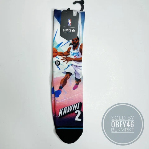 Kawhi Leonard LA Clippers Stance NBA Player Rise Crew Sock M 6-8.5 Cover