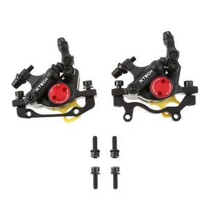 2PC Bicycle Disc Brake Set Bike Disc Brake Front Rear Line Pulling Hydraulic MTB - Picture 1 of 15