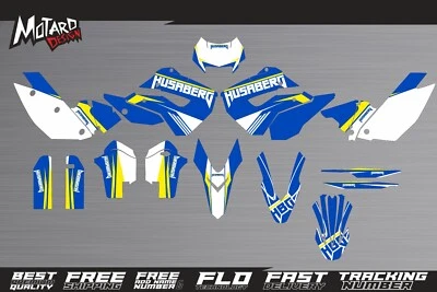 Kit de gráficos calcomanías adhesivas premium Husaberg FS 390 450 570 2009 2010 2011 2012 Foto 1 de 2