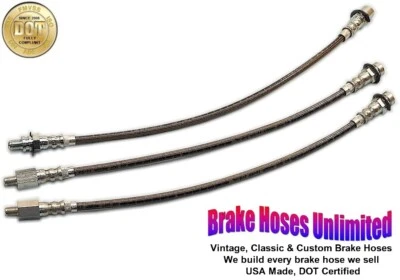 JUEGO MANGUERA FRENO ACERO INOXIDABLE Buick Riviera 1966 Foto 1 de 2