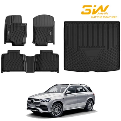 Alfombrillas y revestimientos de carga 3W para Mercedes Benz GLE 2020-2025, TPE para todo tipo de clima Foto 1 de 4