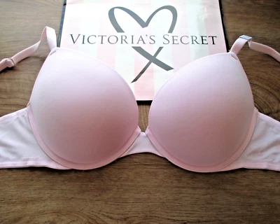 VICTORIA'S SECRET PINK Super Push-Up Bra VS Pink Tulip 34D 36C 36D 38D 40B 40C - Image 1 of 4