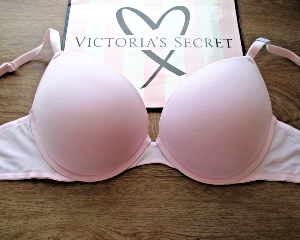 VICTORIA'S SECRET PINK Super Push-Up Bra VS Pink Tulip 34D 36C 36D 38D 40B 40C - Image 1 of 4