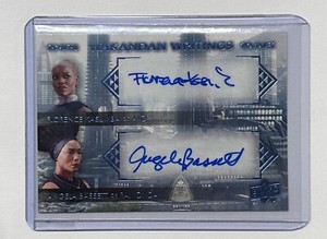 2018 Upper Deck Black Panther #WWD-AR Dual Auto Angela Bassett Florence Kasumba