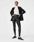 Spanx Women's M Black Faux Leather Stretch High-Waisted Leggings NWT