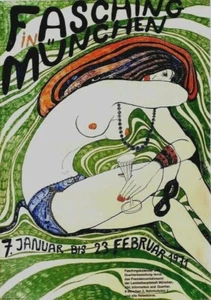 Original vintage poster FASCHING MUNICH CARNIVAL 1971 - Picture 1 of 1