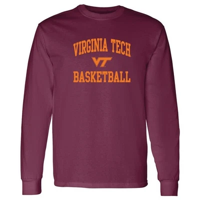 Virginia Tech Arch Logo Basketball Long Sleeve - Maroon - Image 1 of 4