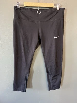 Леггинсы женские Nike Power Epic Run укороченные большие Dri-Fit черные 938602 - Изображение 1 из 4