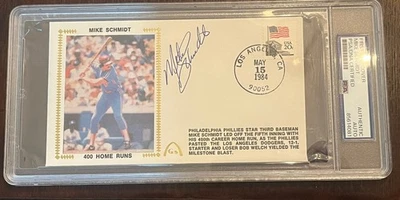 Mike Schmidt Signed 400 Home Runs First Day Cover Psa/Dna Encapsulated Phillies - Image 1 of 3