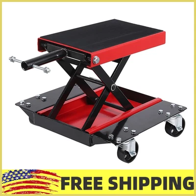 1100Lbs Motorcycle Scissor Lift Jack w/Casters Wide Deck Motorcycles,ATV,Dirt Bi - Image 1 of 4