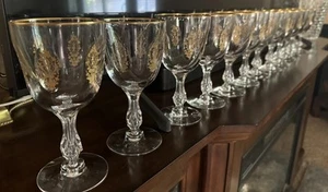 Palais Versailles TIFFIN-FRANCISCAN Cristal Copa de Agua 6 7/8" Juego de 10 Vidrio - Imagen 1 de 13