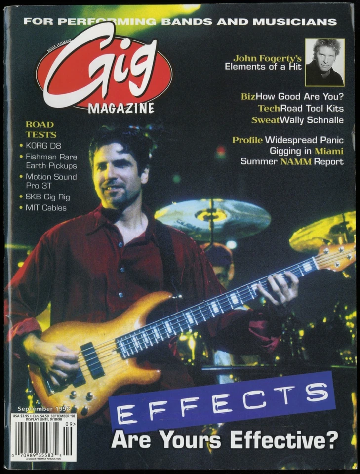 SEPTEMBER 1998 GIG MAGAZINE, JOHN FOGERTY'S ELEMENTS OF A HIT, WIDESPREAD PANIC - Image 1 of 1