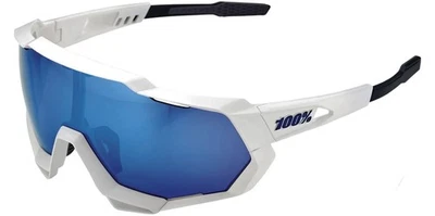 Gafas de sol 100 % Speedtrap blancas mate envolventes con protector con lente espejo - 60012 00003 Foto 1 de 4