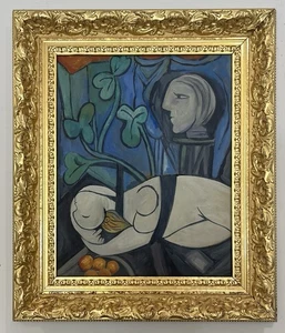 Pablo Picasso 1881-1973 Oil on Canva the style of Amazing Framed Hand Painting - Picture 1 of 24