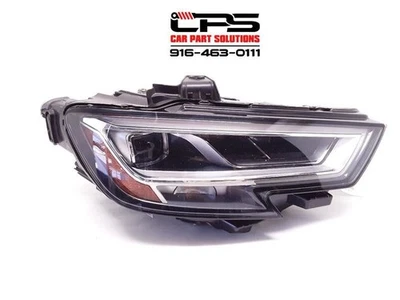 17-20 AUDI A3 S3 Passenger Right Headlight LED 8V0941034H - Image 1 of 4