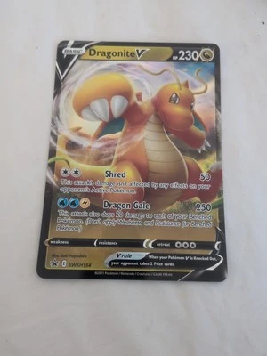 Dragonite V SWSH154 Sword & Shield Black Star Promo Holo Pokemon Card Jumbo  - Image 1 of 2