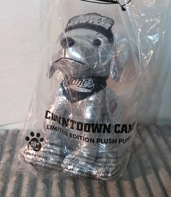 Raising Canes Holiday Countdown Plush LIMITED EDITION New Years Silver Metallic - Image 1 of 4