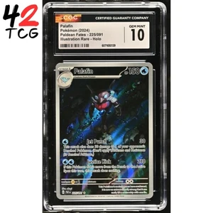 CGC Gem Mint 10 Palafin 225/091 Pokémon Paldean Fates PAF EN - Picture 1 of 6