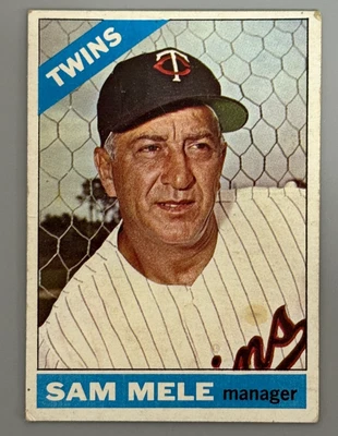 1966 Topps #3 Sam Mele - Image 1 of 2