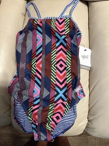 DOLFIN UGLIES One Piece Swimsuit Womens Size 32 BRIGHT GEO PRINT - Picture 1 of 4