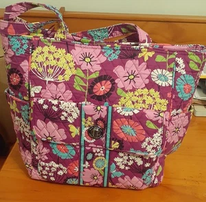 Vera Bradley Purple Floral Hand Bag - Picture 1 of 8