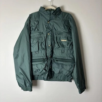 Chaqueta vintage Lakestream Hodgman para hombre grande verde pesca utilitaria capucha exterior Foto 1 de 4