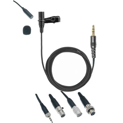 Black ME2 Lavalier Lapel Microphone For Shure ULX SLX Sennheiser EW G3 G4 AKG - Image 1 of 4