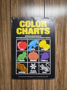 Vintage 80s Color Charts Classroom Instructor Curriculum Materials Posters - Picture 1 of 9