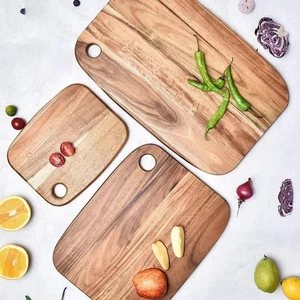 Tabla de cortar madera de acacia hogar cocina verduras carne tabla de cortar tabla de frutas - Imagen 1 de 12
