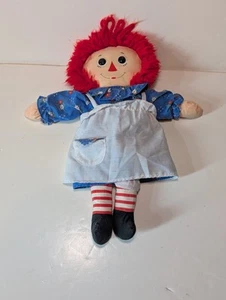 Vintage Hasbro Softies Raggedy Ann Plush Cloth Fabric Rag Doll B6 - Picture 1 of 6