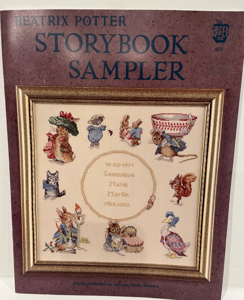 Beatrix Potter Storybook Sampler Cross Stitch Book 623 1996 Rare Jeanne C Bowers - Image 1 of 1