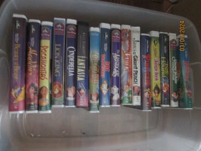 16 Disney Black Diamond & Masterpiece VHS Tapes - Image 1 of 4