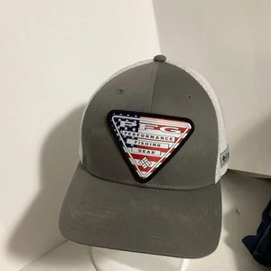 Men's COLUMBIA PFG cap S/M gray/white - Picture 1 of 2