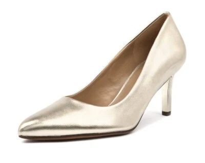 👠 New NATURALIZER NATALIE SIze 6 W Champagne LEATHER PUMPS Court Shoes RRP $180 - image 1 of 4