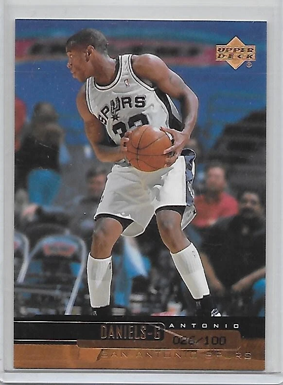 1999-00 Upper Deck Exclusives parallel ANTONIO DANIELS San Antonio Spurs 026/100 - Image 1 of 1