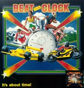 Beat The Clock Pinball Flyer Original 1985 Vintage Flipper Game Artwork Sheet - Picture 1 of 3