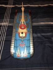 Vintage 1960s Interkozmosz Hungarian Litho Tin Battery Space Car Rocket Ship