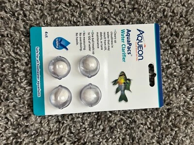 aqueon aquapacs water clarifier 4 treatments per pack. Including 7 packs total - Image 1 of 2