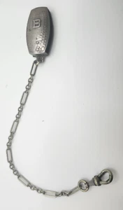 HICKOK Silber Front Beltogramm B Initialen Gürtel Taschenuhrkette drehbare Spitze FOB - Bild 1 von 8