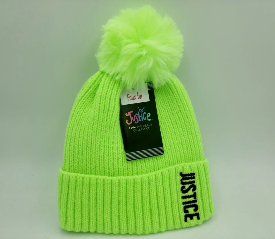 Gorro Justice Verde Tachonado Con Pom Cálido Talla Única Reloj Gorra Tejido Foto 1 de 4