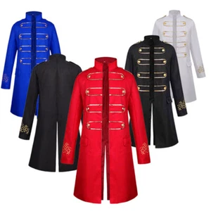 Mens Waistcoat Festival Jacket Costume Vest Retro Tailcoat Carnival Medieval - Picture 1 of 29