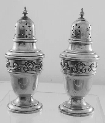 Juego de 2 cocteleras de sal y pimienta de plata esterlina Strasbourg by Gorham #1138, sin mono Foto 1 de 3