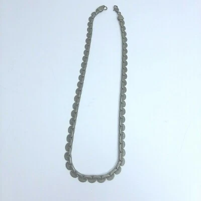 Collar Gargantilla Peltre Vintage 17" Diseño Difícil de Encontrar Años 70 Foto 1 de 4