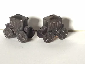 Saleros y pimenteros vintage de metal Stage Coach - Imagen 1 de 2