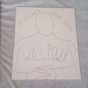 Chick Bragg Charles Lynn Vintage Original Drawing I don't have Much Will Power - Picture 1 of 2