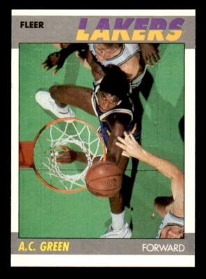 1987-88 Fleer #42 A.C. Green Lakers Rookie MINT - Image 1 of 2