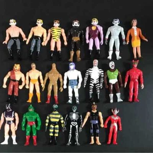 Tiger Mask soft vinyl set Showa retro popular character goods used from Japan - Picture 1 of 3