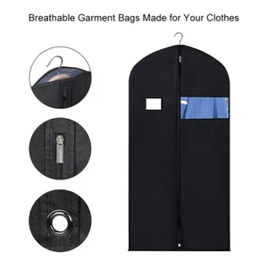 Clothes Garment Dustproof Cover Suit Coat Dress Hanging Storage Bag Protector - Picture 1 of 15