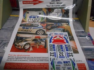 DECAL Decalsatz für Umbau Rallye Peugeot 206 WRC Stohl OMV 2003 Miniature 1:43 - Photo 1/1